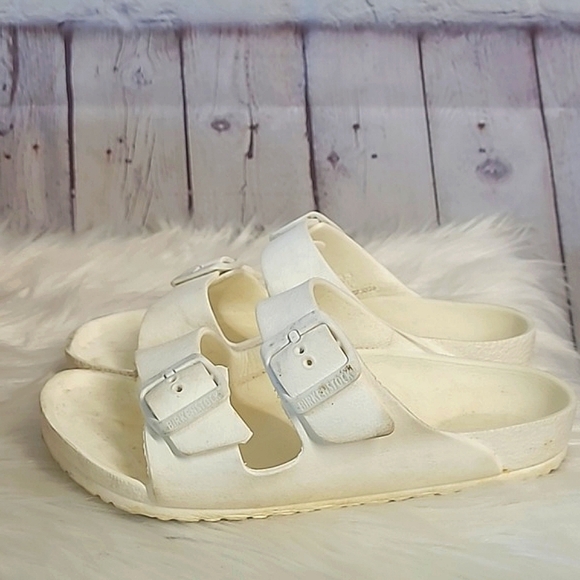 Birkenstock Arizona White Eva Foam Strappy Sandals Youth Size 33 US Size 2-2.5 - Picture 12 of 17